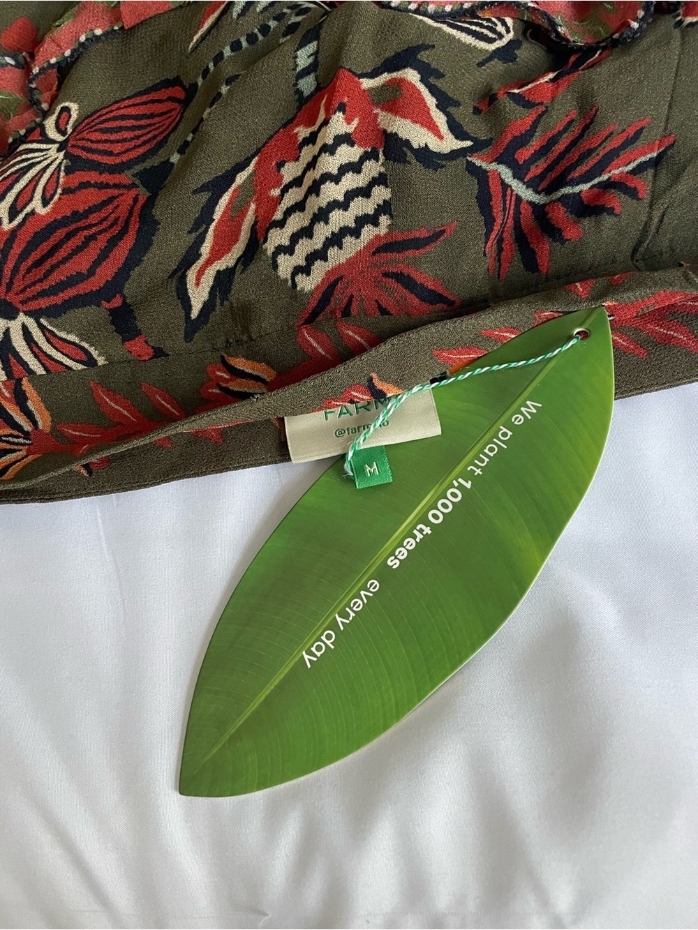 NWT FARM Rio Ainika Floral Garden Maxi Skirt Tiered Maxi Skirt in Olive and Rust - Picture 12 of 12